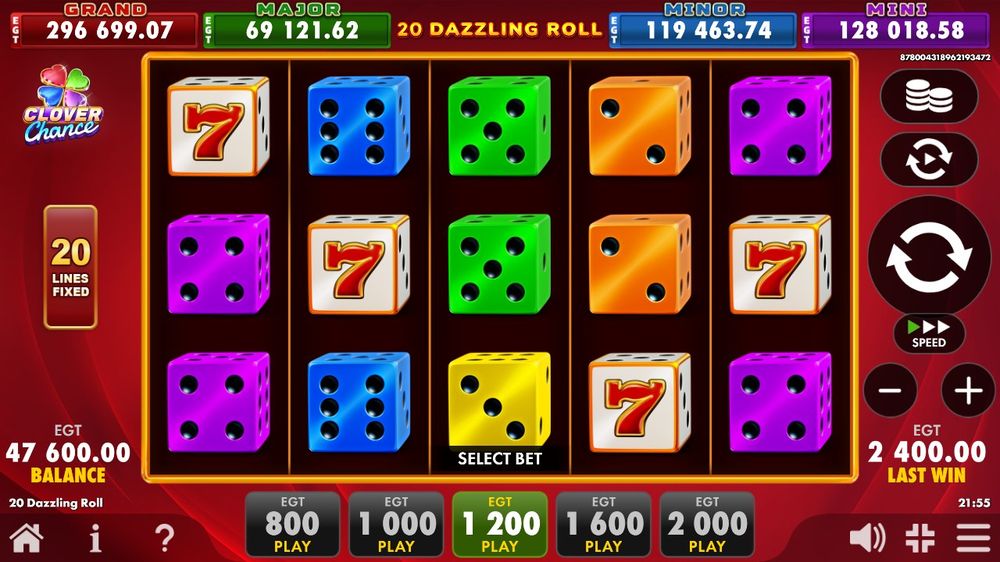 20 Dazzling Roll — Grunnspillet i gang — fra min egen demoøkt.