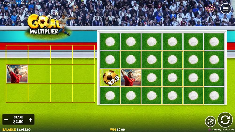 Goal Multiplier — Grunnspillet i gang — fra min egen demoøkt.