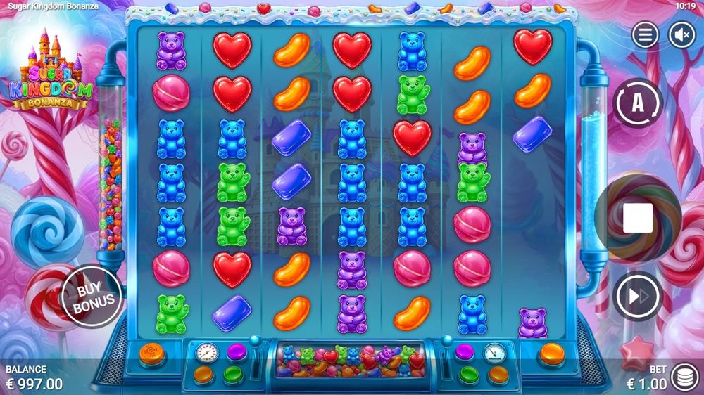 Sugar Kingdom Bonanza — Grunnspillet i gang — fra min egen demoøkt.
