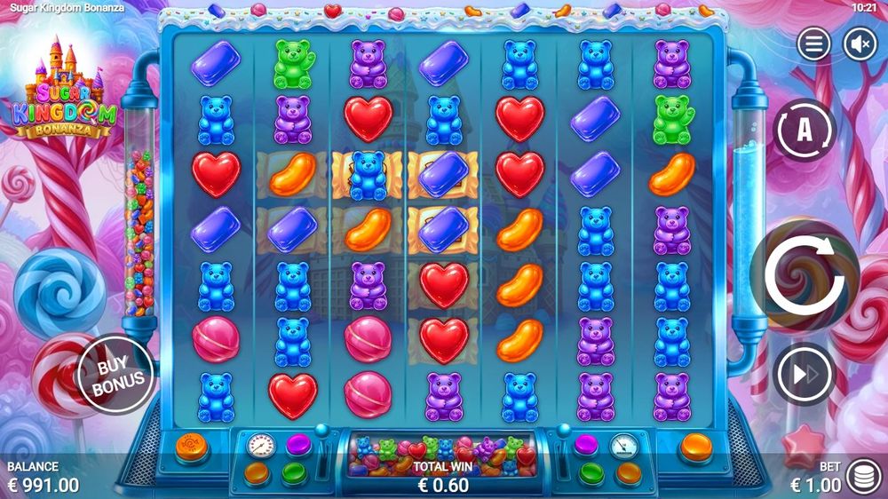 Sugar Kingdom Bonanza — En gevinst bygger seg opp på hjulene.