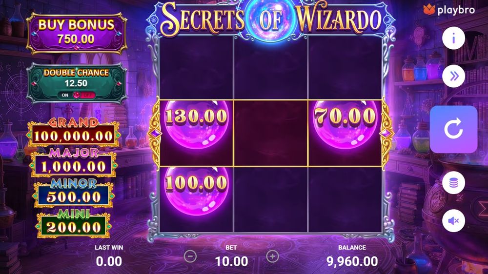 Secrets of Wizardo — En gevinst bygger seg opp på hjulene.
