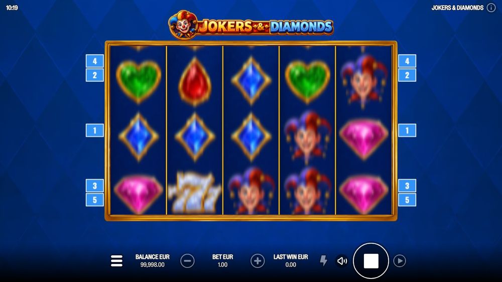Jokers & Diamonds — Grunnspillet i gang — fra min egen demoøkt.